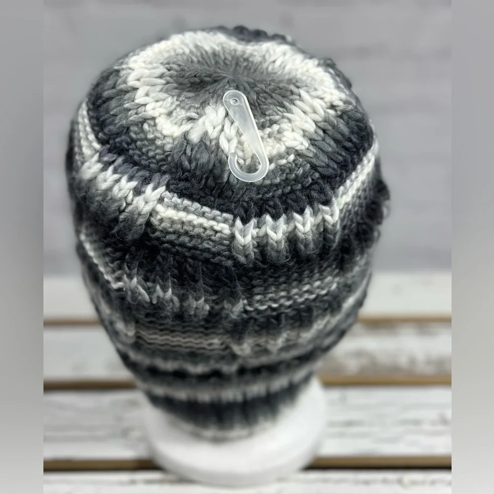 Frye Ombre Striped Space Dye Knit Cuffed Beanie, NWOT